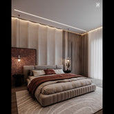 Trueliving  romantic Light masterbed Laminated Finish & PU Finish 6Ft *6Ft *1Ft.
